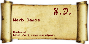 Werb Damos névjegykártya